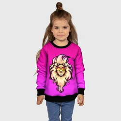 Свитшот детский Модный лев в очках, цвет: 3D-черный — фото 2