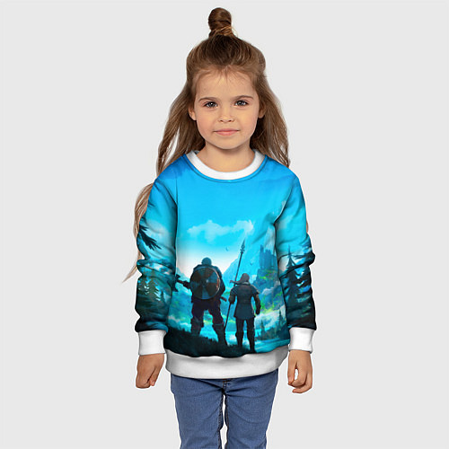 Детский свитшот Вальгала / 3D-Белый – фото 4