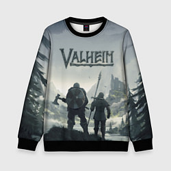 Свитшот детский Valheim Валхейм, цвет: 3D-черный