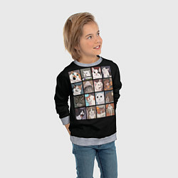 Свитшот детский Коты и кошки, цвет: 3D-меланж — фото 2