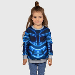 Свитшот детский Неоновая броня Neon Armor, цвет: 3D-меланж — фото 2