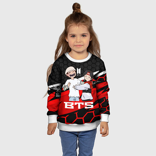 Детский свитшот BTS / 3D-Белый – фото 4