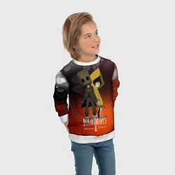 Свитшот детский Little Nightmares 2, цвет: 3D-белый — фото 2