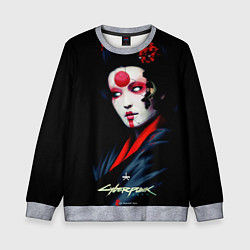 Свитшот детский Cyberpunk 2077 самурай, цвет: 3D-меланж