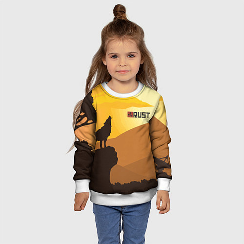 Детский свитшот Rust / 3D-Белый – фото 4