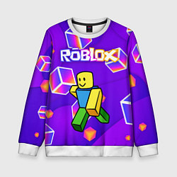 Свитшот детский ROBLOX КУБЫ, цвет: 3D-белый