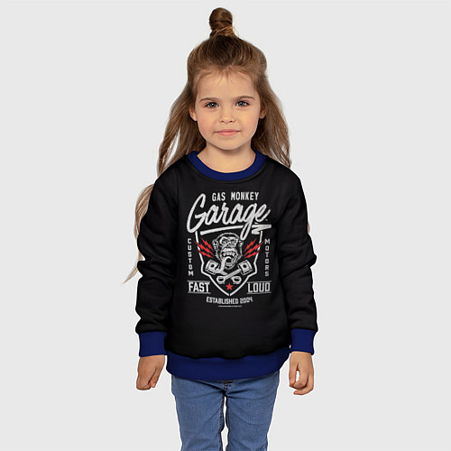 Детский свитшот Gas Monkey Garage / 3D-Синий – фото 4