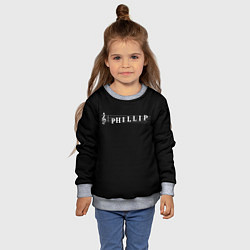 Свитшот детский Phillip, цвет: 3D-меланж — фото 2