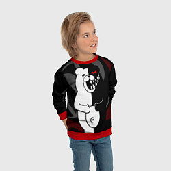 Свитшот детский MONOKUMA МОНОКУМА DANGANRO, цвет: 3D-красный — фото 2