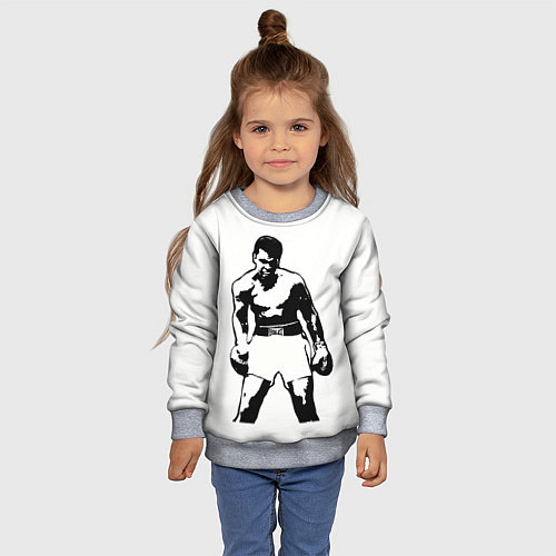 Детский свитшот The Greatest Muhammad Ali / 3D-Меланж – фото 4