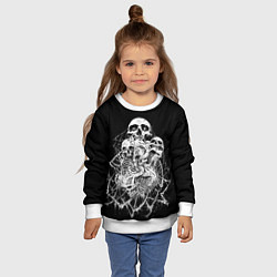 Свитшот детский ЧЕРЕПА, цвет: 3D-белый — фото 2