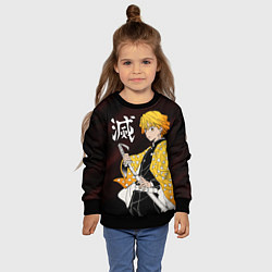 Свитшот детский КЛИНОК РАССЕКАЮЩИЙ ДЕМОНОВ, цвет: 3D-черный — фото 2