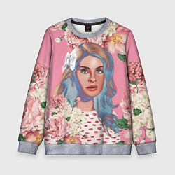 Детский свитшот Лана дел рей в цветах