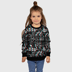 Свитшот детский Lil Peep Glitch, цвет: 3D-черный — фото 2