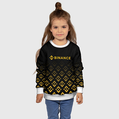 Детский свитшот BINANCE БИНАНС БИРЖА / 3D-Белый – фото 4