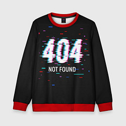 Свитшот детский Глитч 404, цвет: 3D-красный