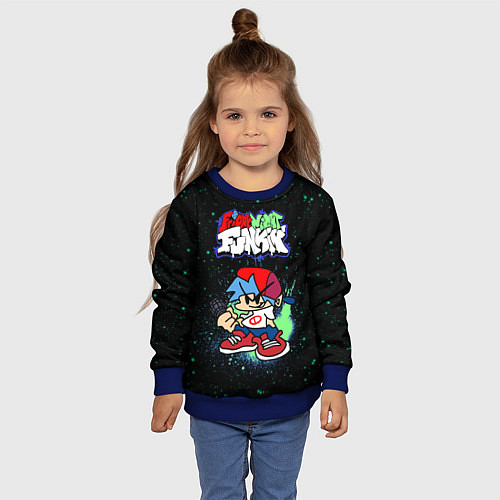 Детский свитшот Friday Night FunkinBoyfriend / 3D-Синий – фото 4