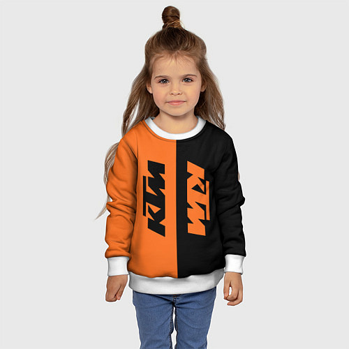 Детский свитшот KTM КТМ Z / 3D-Белый – фото 4