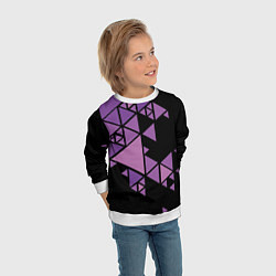 Свитшот детский Треугольники, цвет: 3D-белый — фото 2