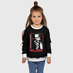 Свитшот детский Hellsing, цвет: 3D-белый — фото 2