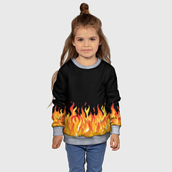 Свитшот детский ОГОНЬ И НИЧЕГО ЛИШНЕГО, цвет: 3D-меланж — фото 2