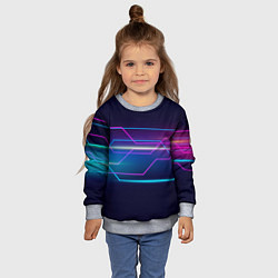 Свитшот детский Лазерные лучи, цвет: 3D-меланж — фото 2