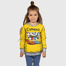 Свитшот детский CUPHEAD, цвет: 3D-меланж — фото 2