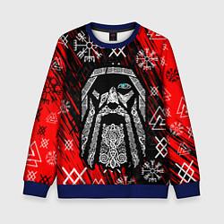 Свитшот детский БОГ ОДИН СИВОЛИКА, цвет: 3D-синий