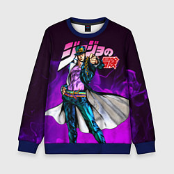 Свитшот детский JOJOS BIZARRE ADVENTURE, цвет: 3D-синий