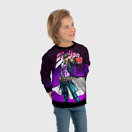 Детский свитшот JOJOS BIZARRE ADVENTURE / 3D-Черный – фото 3