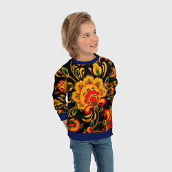 Свитшот детский Хохлома, цвет: 3D-синий — фото 2