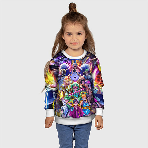 Детский свитшот ONE PIECE ВАН ПИС ПЕРСОНАЖИ / 3D-Белый – фото 4