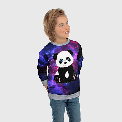 Детский свитшот Space Panda / 3D-Меланж – фото 3
