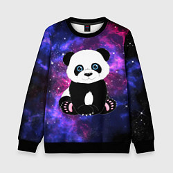 Свитшот детский Space Panda, цвет: 3D-черный