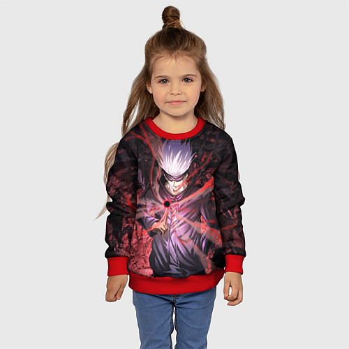 Детский свитшот Магическая битва / 3D-Красный – фото 4