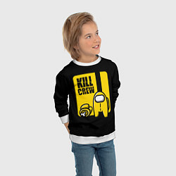 Свитшот детский Among Us Kill Bill, цвет: 3D-белый — фото 2