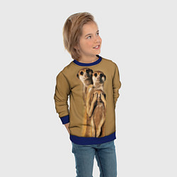 Свитшот детский Сурикаты, цвет: 3D-синий — фото 2