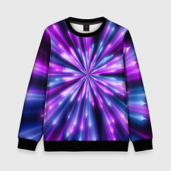 Свитшот детский Неоновые стрелы, цвет: 3D-черный
