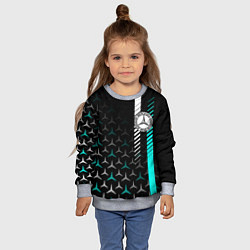 Свитшот детский МЕРСЕДЕС AQUA BLACK GRADIENT, цвет: 3D-меланж — фото 2