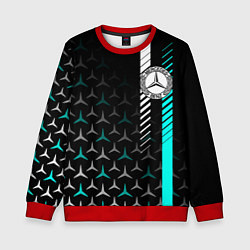 Свитшот детский МЕРСЕДЕС AQUA BLACK GRADIENT, цвет: 3D-красный