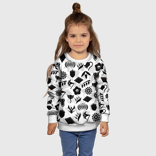 Детский свитшот БЛИЧ КАПИТАНЫ ГОТЕЙ 13 ЭМБЛЕМЫ / 3D-Белый – фото 4