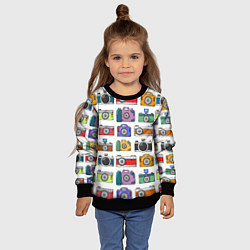 Свитшот детский Фотоаппараты, цвет: 3D-черный — фото 2