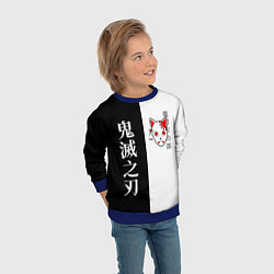 Свитшот детский МАСКА ТАНДЖИРО TANJIRO MASK, цвет: 3D-синий — фото 2