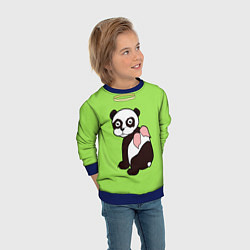 Свитшот детский Святая панда, цвет: 3D-синий — фото 2