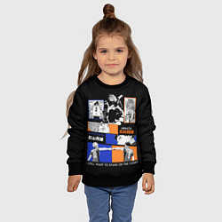 Свитшот детский Хината и Кагеяма, цвет: 3D-черный — фото 2