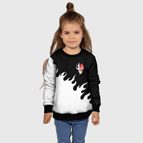 Детский свитшот BLEACH FIRE БЛИЧ ОГОНЬ / 3D-Черный – фото 4