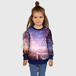 Свитшот детский Долина, цвет: 3D-синий — фото 2