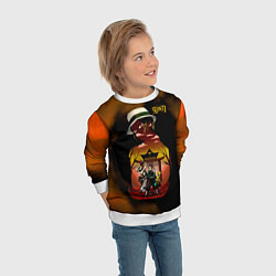 Свитшот детский ГЕРОИ Клинок, рассекающий демонов, цвет: 3D-белый — фото 2