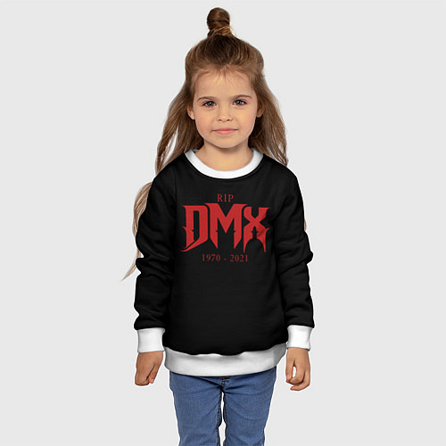 Детский свитшот DMX RIP 1970-2021 / 3D-Белый – фото 4
