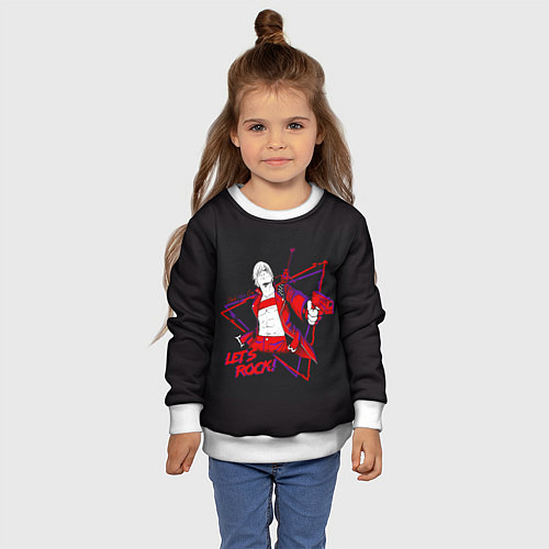 Детский свитшот Lets Rock DMC / 3D-Белый – фото 4